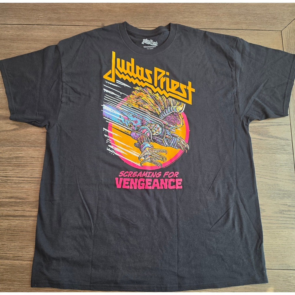 Judas Priest Screaming for Vengeance Black Graphic Band T-Shirt XXL Heavy Metal